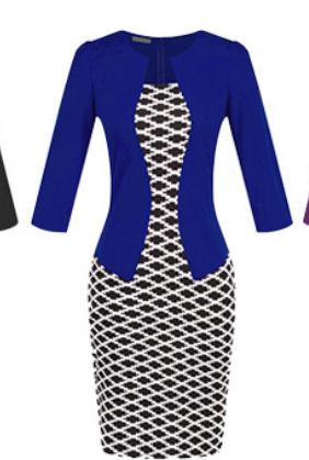 YYFS Fashion Women Career Dress Sets Formal Pencil Dress Suits Print Flower Plaid Office Wear Work Dress Clothes Free Send Belts