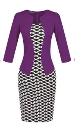 YYFS Fashion Women Career Dress Sets Formal Pencil Dress Suits Print Flower Plaid Office Wear Work Dress Clothes Free Send Belts