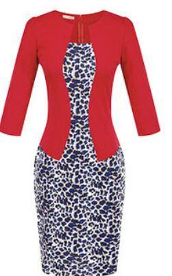 YYFS Fashion Women Career Dress Sets Formal Pencil Dress Suits Print Flower Plaid Office Wear Work Dress Clothes Free Send Belts