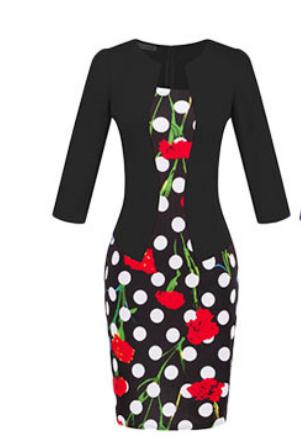 YYFS Fashion Women Career Dress Sets Formal Pencil Dress Suits Print Flower Plaid Office Wear Work Dress Clothes Free Send Belts