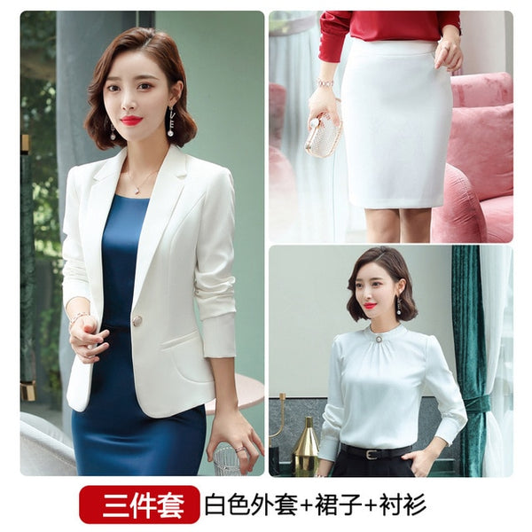 2020 Purple Women Formal Dress Suit Ladies Elegant Business Office Wear Blazer Suits Long Sleeve Blazer Jacket Dresses Plus Size