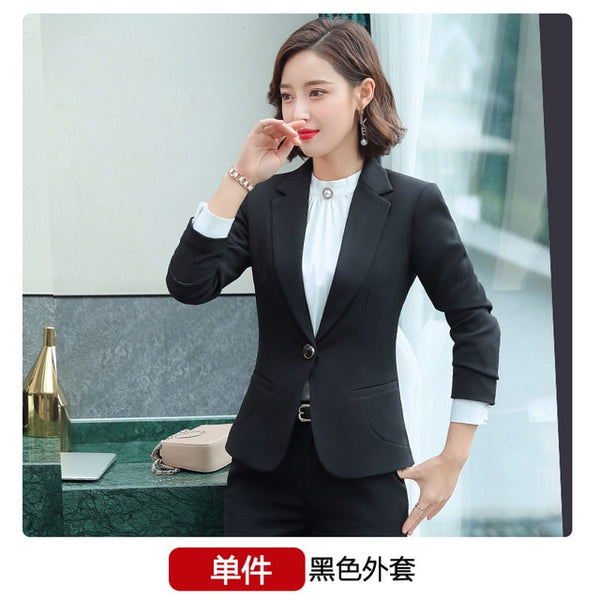 2020 Purple Women Formal Dress Suit Ladies Elegant Business Office Wear Blazer Suits Long Sleeve Blazer Jacket Dresses Plus Size