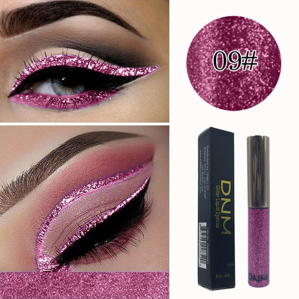 DNM16 color Eyeliner Waterproof Lasting Bright Shiny Glitter Strobe Diamond Liquid Eyeliner Eye Makeup Women Pen TSLM1