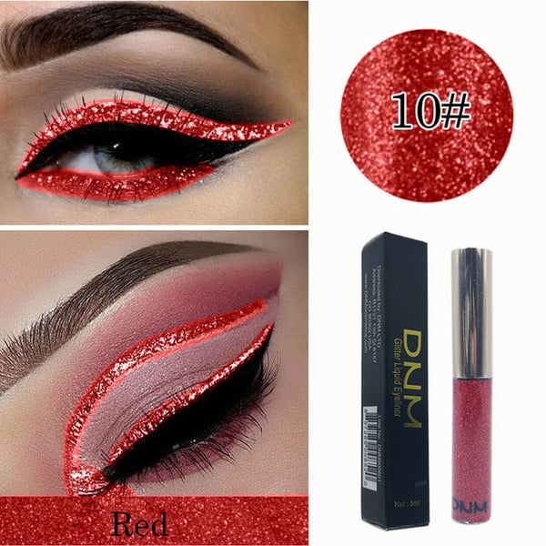 DNM16 color Eyeliner Waterproof Lasting Bright Shiny Glitter Strobe Diamond Liquid Eyeliner Eye Makeup Women Pen TSLM1