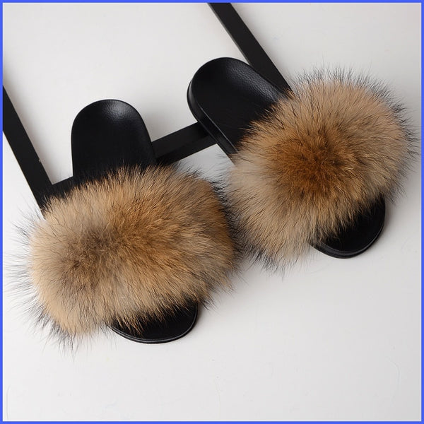 SARSALLYA Fur Slippers Women
