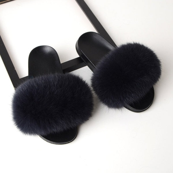 SARSALLYA Fur Slippers Women