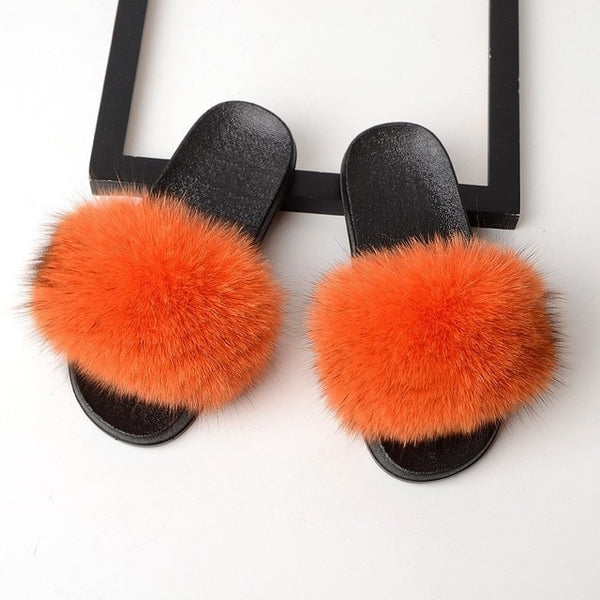 SARSALLYA Fur Slippers Women