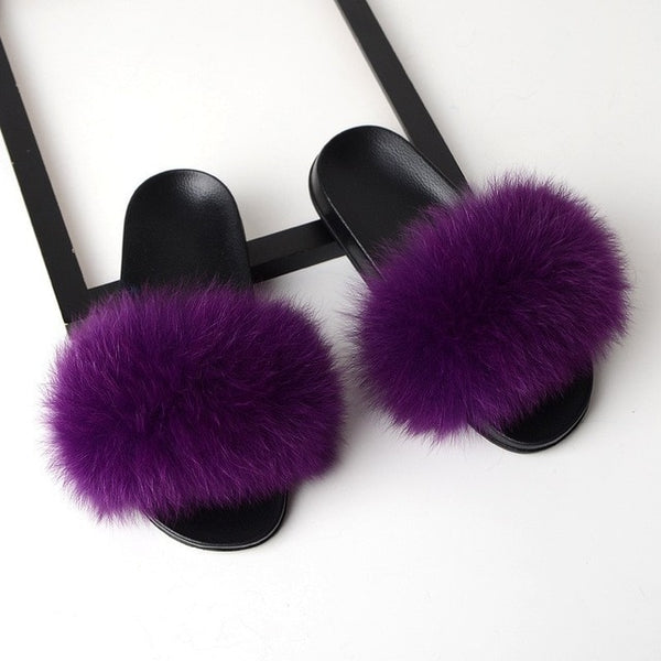 SARSALLYA Fur Slippers Women