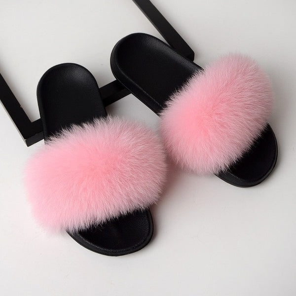 SARSALLYA Fur Slippers Women