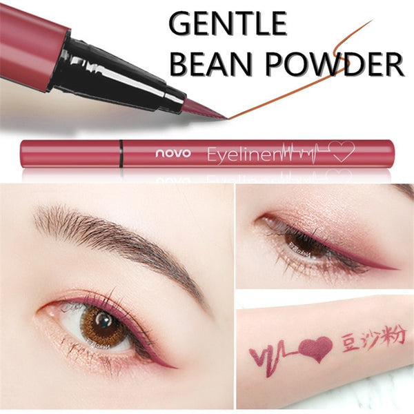 6 Color Liquid Eyeliner Pencil NOVO Cosmetics Eye Makeup Long Lasting Waterproof Black Eye Liner Pen Women Make Up