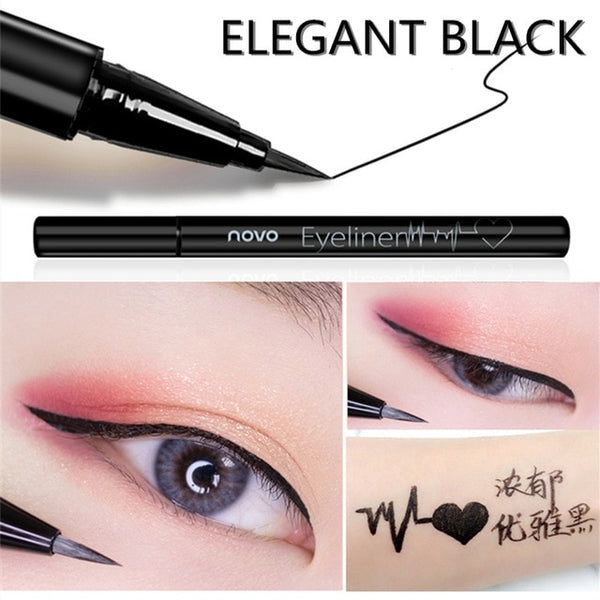 6 Color Liquid Eyeliner Pencil NOVO Cosmetics Eye Makeup Long Lasting Waterproof Black Eye Liner Pen Women Make Up
