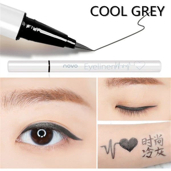 6 Color Liquid Eyeliner Pencil NOVO Cosmetics Eye Makeup Long Lasting Waterproof Black Eye Liner Pen Women Make Up