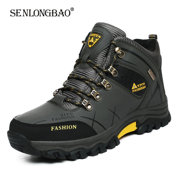 Brand Men Winter Snow Boots Waterproof Leather Sneakers
