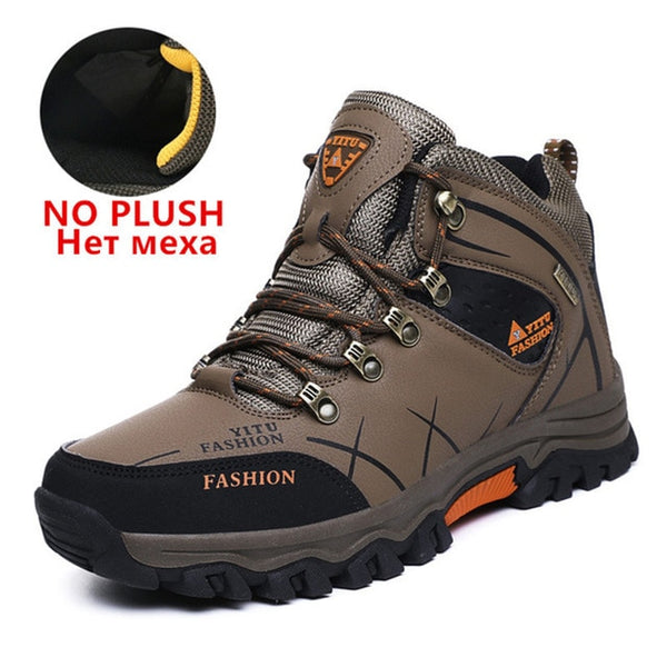 Brand Men Winter Snow Boots Waterproof Leather Sneakers