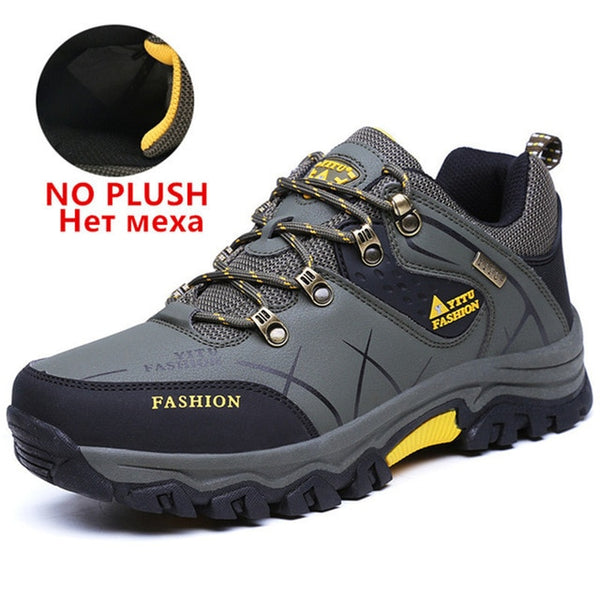Brand Men Winter Snow Boots Waterproof Leather Sneakers