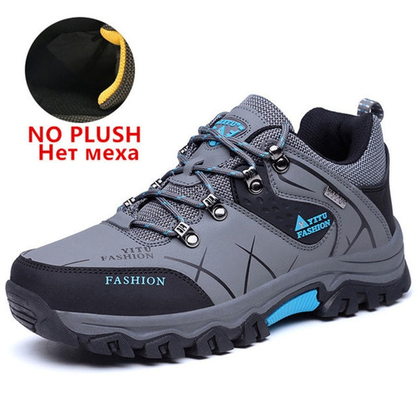 Brand Men Winter Snow Boots Waterproof Leather Sneakers