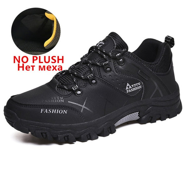 Brand Men Winter Snow Boots Waterproof Leather Sneakers