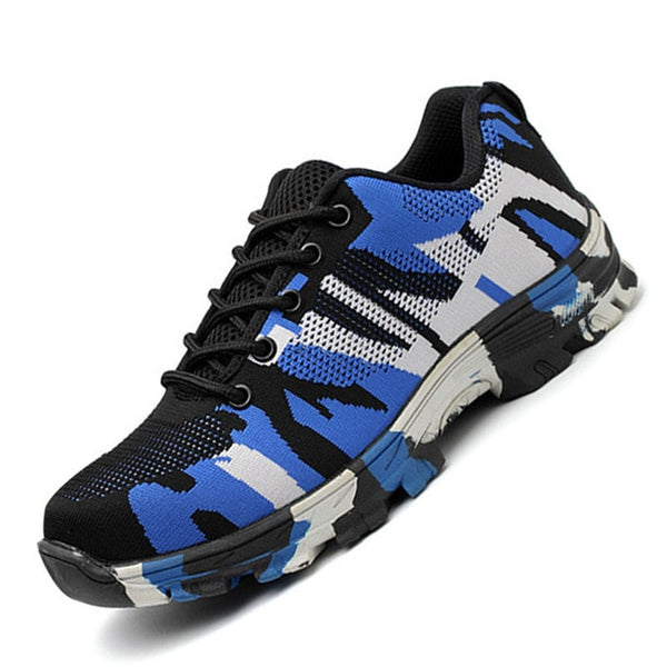 Camouflage Safety Shoes Men Indestructible Steel Toe Shoes