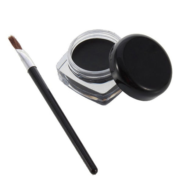 Fashion Waterproof Quick-drying Eyeliner Gel Lasting Smudge-Proof Eyeshadow Women Cosmetic With Black Skin-friendly Brush TSLM1