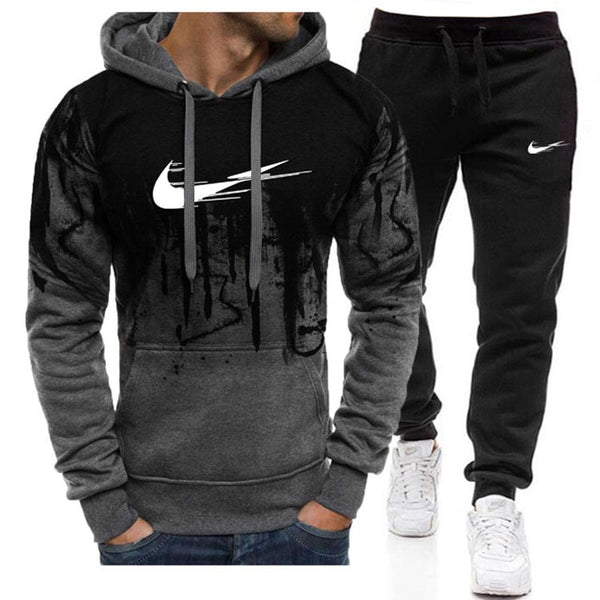 New Fashion Men Set Brand Hoodies+Pants Sets