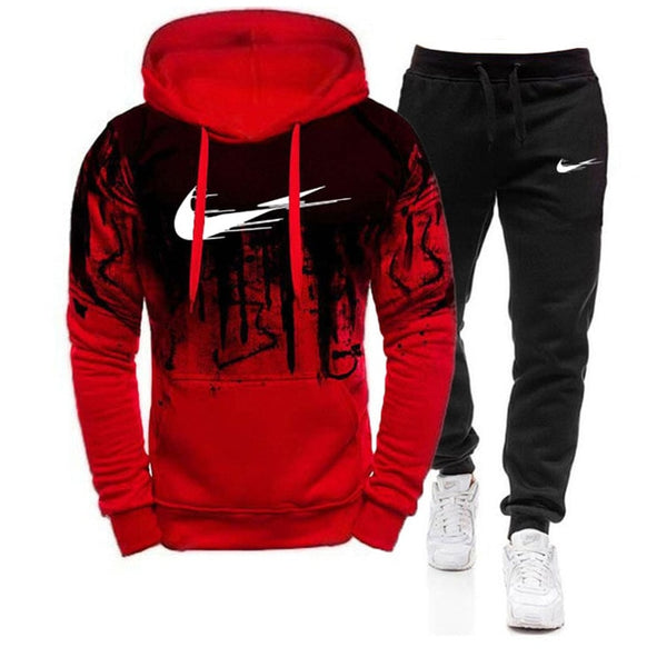 New Fashion Men Set Brand Hoodies+Pants Sets