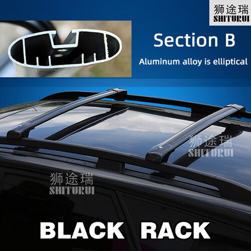SHITURUI 2Pcs Roof bars For TOYOTA  KLUGER  highlander 2007-2013 Aluminum Alloy Side Bars Cross Rails Roof Rack Luggage