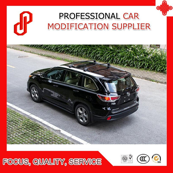 High quality Aluminium alloy screw install side rail bar roof rack for Highlander 2015 2016 2017 2018
