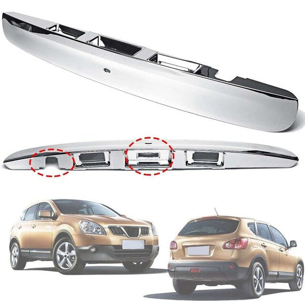 Chrome Car Rear Tailgate Boot Lid Handle for Nissan Qashqai J10 2007-2014 with I-Key & Camera Hole
