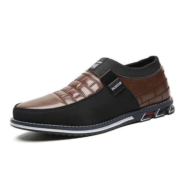 fashion men leather casual shoes italian luxury