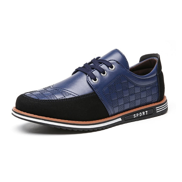 fashion men leather casual shoes italian luxury