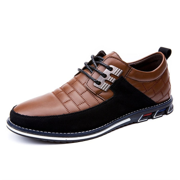 fashion men leather casual shoes italian luxury