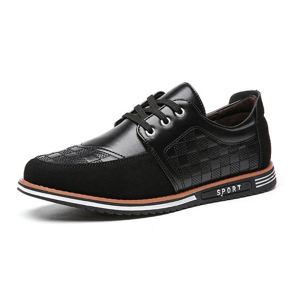 fashion men leather casual shoes italian luxury