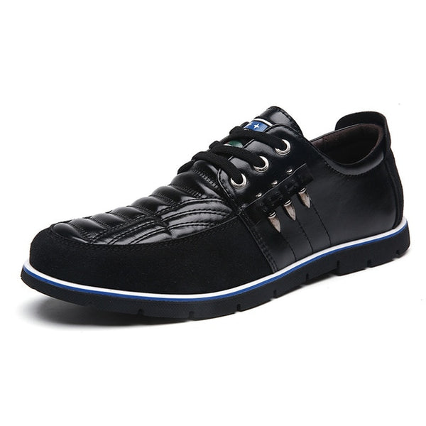 fashion men leather casual shoes italian luxury