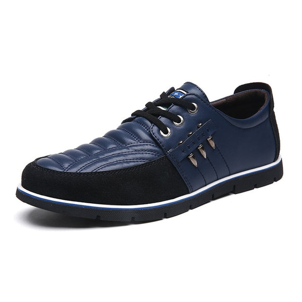fashion men leather casual shoes italian luxury