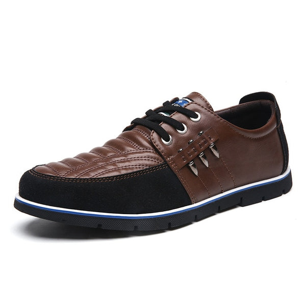 fashion men leather casual shoes italian luxury