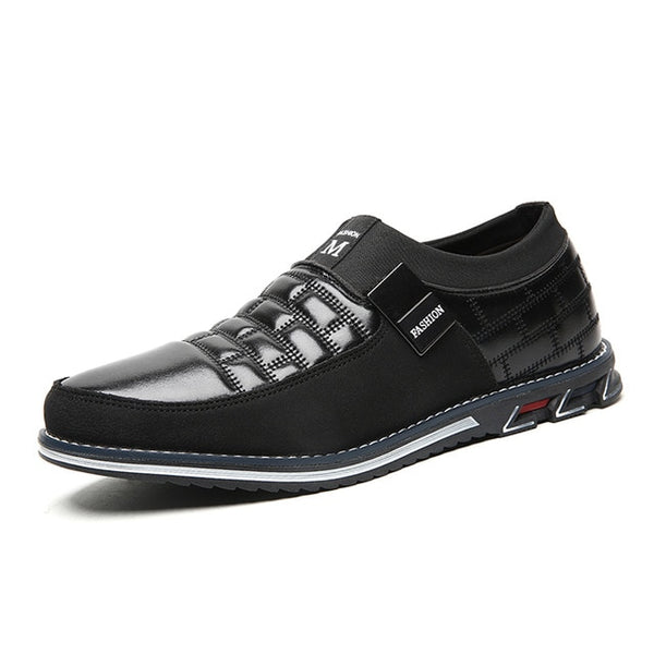 fashion men leather casual shoes italian luxury