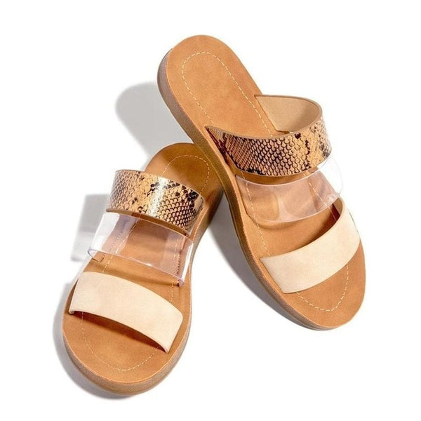 Women Slippers Patchwork Summer Slides Outdoor Beach