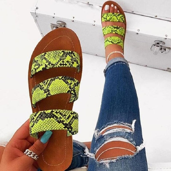 Women Slippers Patchwork Summer Slides Outdoor Beach