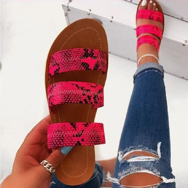 Women Slippers Patchwork Summer Slides Outdoor Beach