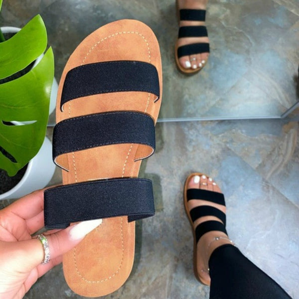 Women Slippers Patchwork Summer Slides Outdoor Beach
