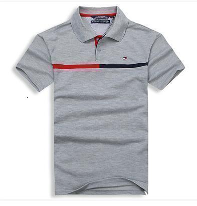 TOMMY- HILFIGER- New Original Brand Polo Shirt Men Tops Summer Long Sleeve Fashion Clothing 100% Cotton Mans Tee Shirt