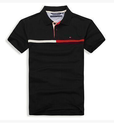 TOMMY- HILFIGER- New Original Brand Polo Shirt Men Tops Summer Long Sleeve Fashion Clothing 100% Cotton Mans Tee Shirt