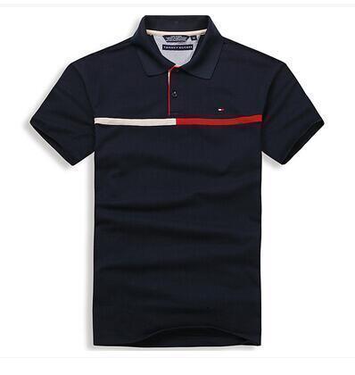 TOMMY- HILFIGER- New Original Brand Polo Shirt Men Tops Summer Long Sleeve Fashion Clothing 100% Cotton Mans Tee Shirt