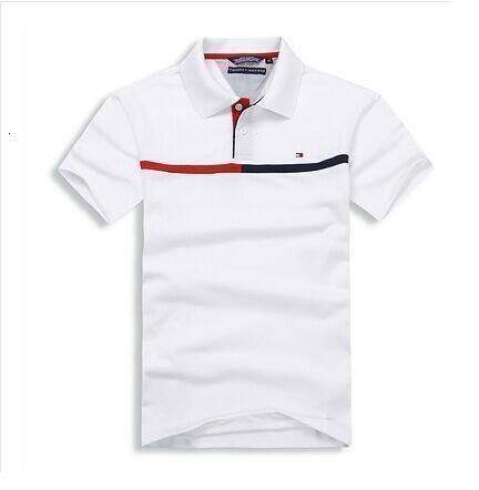 TOMMY- HILFIGER- New Original Brand Polo Shirt Men Tops Summer Long Sleeve Fashion Clothing 100% Cotton Mans Tee Shirt