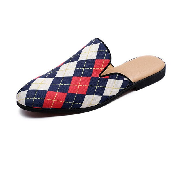 Black Half Shoes For Men Leather Shoes Men Mules Casual Shoes